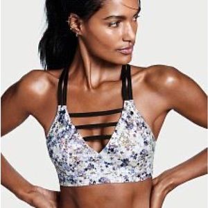 Victoria's Secret VSX Star Confetti Strappy Sports Bra XS